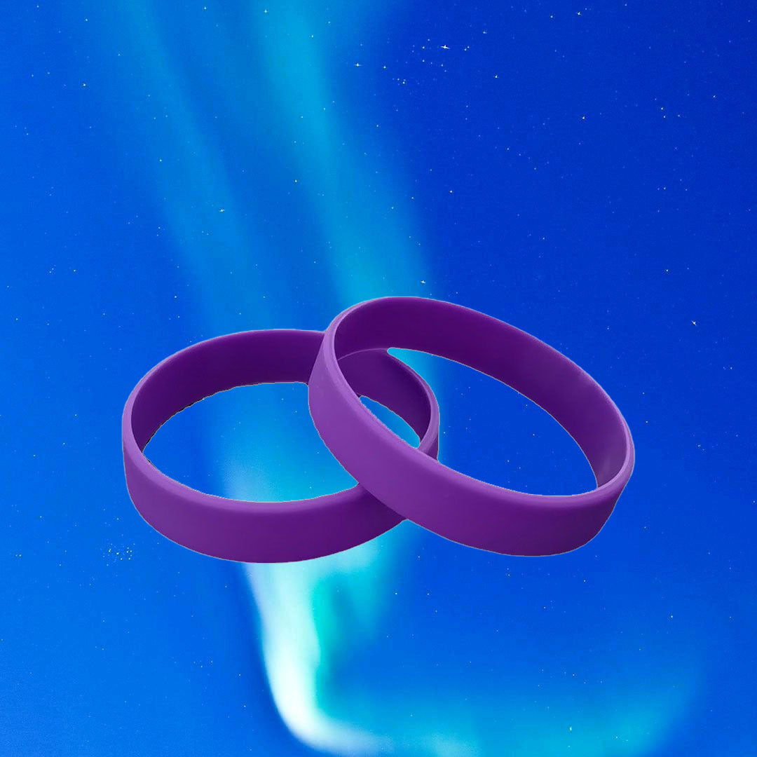 2 Pcs Silicone Bracelet Minimalist Sporty Stylish Rubber Wristband