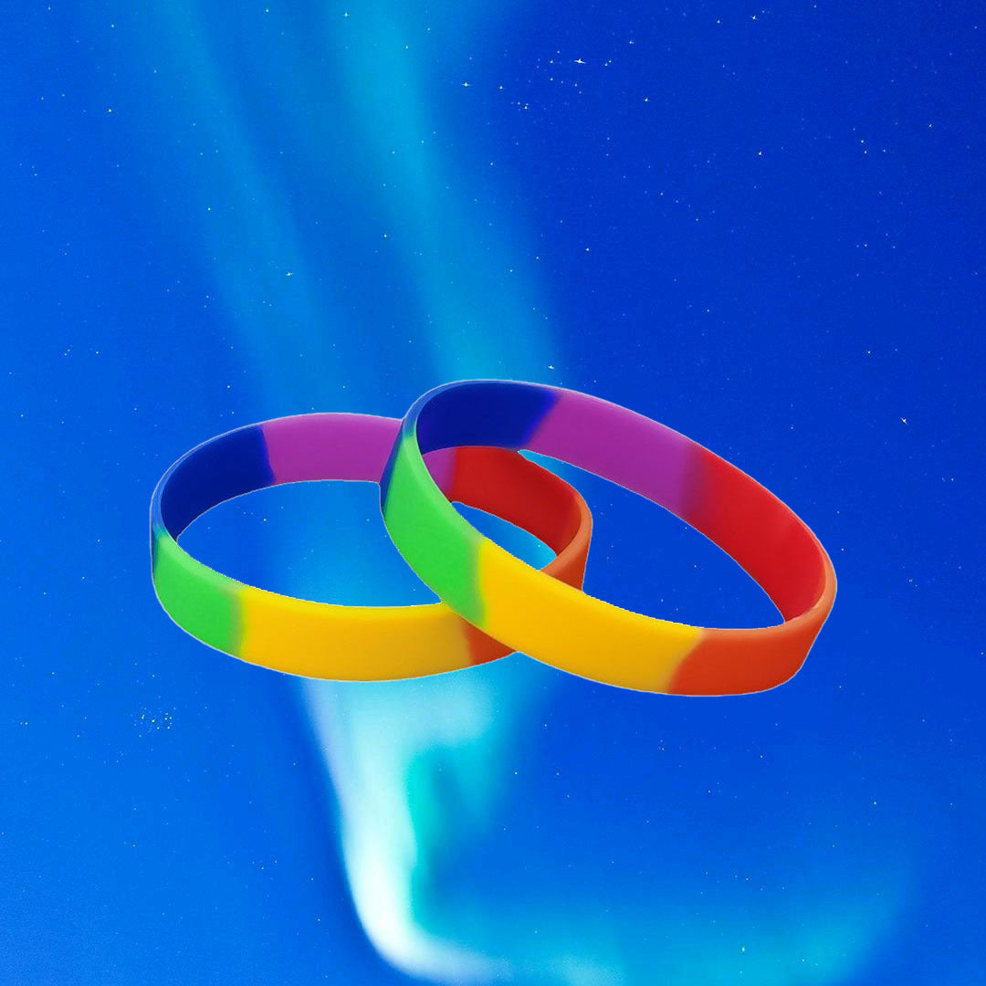 2 Pcs Silicone Bracelet Minimalist Sporty Stylish Rubber Wristband