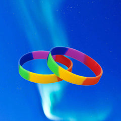 2 Pcs Silicone Bracelet Minimalist Sporty Stylish Rubber Wristband