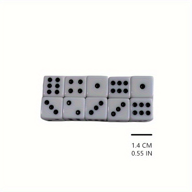 6pcs 14mm Square Corner Dice Set For Table Game