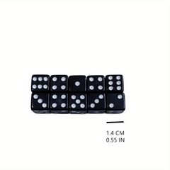 6pcs 14mm Square Corner Dice Set For Table Game