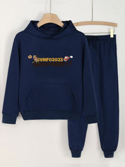 Girls Hoodie & Sweatpants 2pcs Set for Spring/Autumn