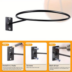Metal Ball Storage Rack Holder for Basketball Soccer Volleyball