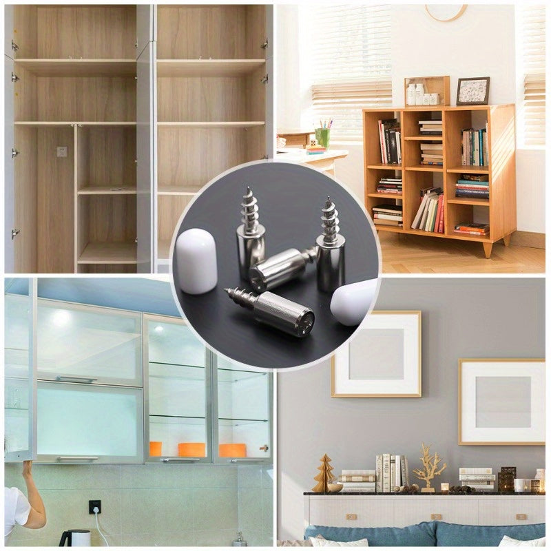 Self Tapping Screw with Rubber Sleeve for Wardrobe Cabinet Glass Support