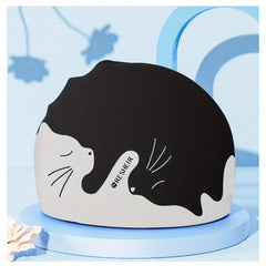 Silicone Waterproof Ear Protector Cat Pattern Swimming Cap