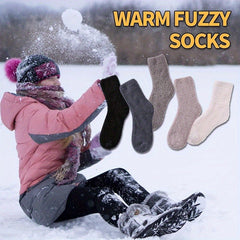 5 Pairs Plush Socks Fluffy Slippers Cozy Warm Winter Socks
