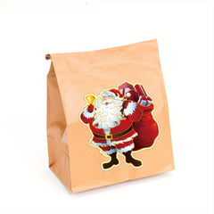 8pcs Christmas Stickers Hot Stamping Decorative Stickers Waterproof