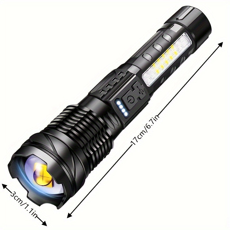USB Rechargeable Powerful Flashlight for Outdoor Activities