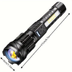 USB Rechargeable Powerful Flashlight for Outdoor Activities