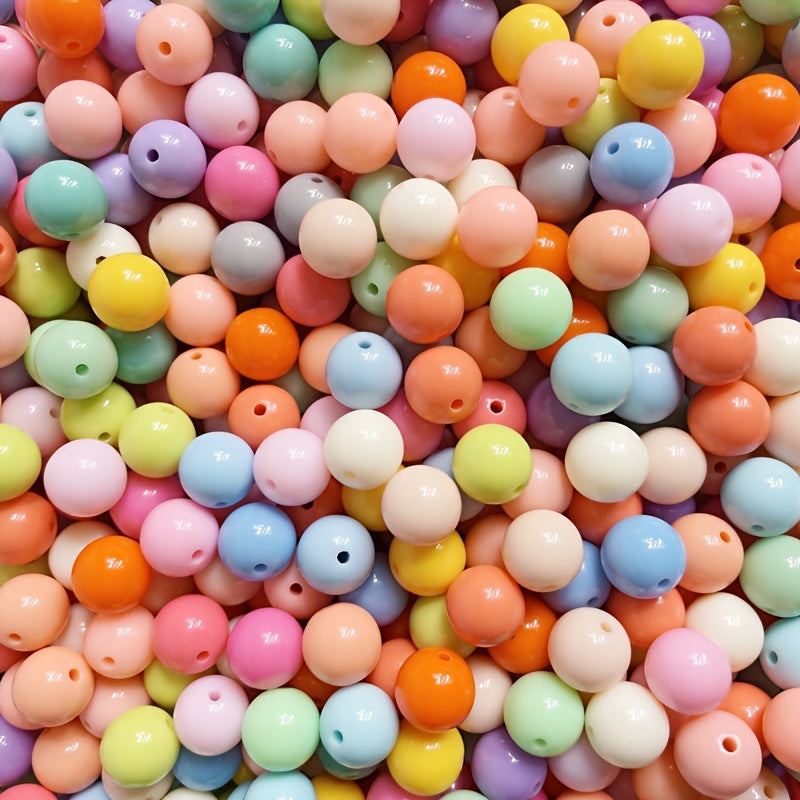 Acrylic Candy Color Beads with Bright Surfaces