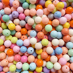 Acrylic Candy Color Beads with Bright Surfaces