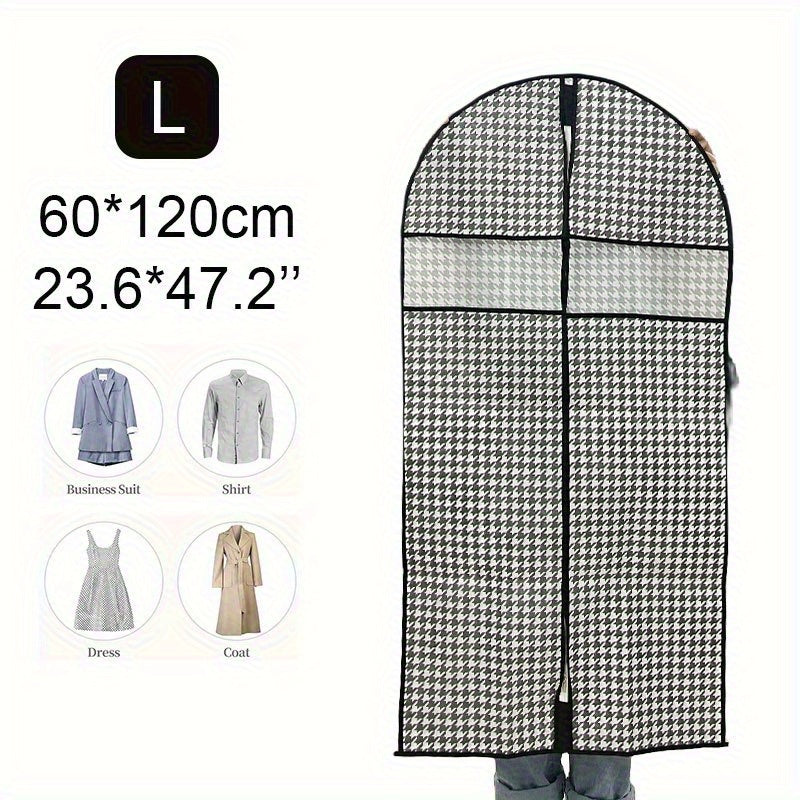 1pc Suit Dust Cover Bags With Window Hanging Clothes Storage Bags