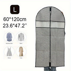 1pc Suit Dust Cover Bags With Window Hanging Clothes Storage Bags
