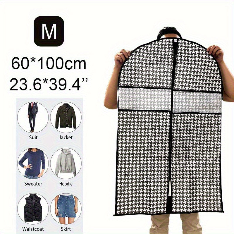 1pc Suit Dust Cover Bags With Window Hanging Clothes Storage Bags