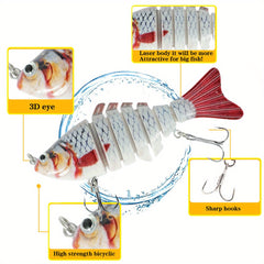 5pcs Lifelike Jointed Fishing Lure Artificial Hard Swimba