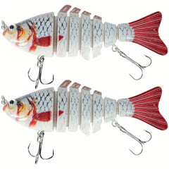 5pcs Lifelike Jointed Fishing Lure Artificial Hard Swimba