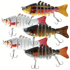 5pcs Lifelike Jointed Fishing Lure Artificial Hard Swimba