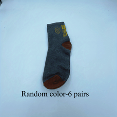 6 Pairs Embroidered Ankle Socks Sweat Absorbing Patterned Socks