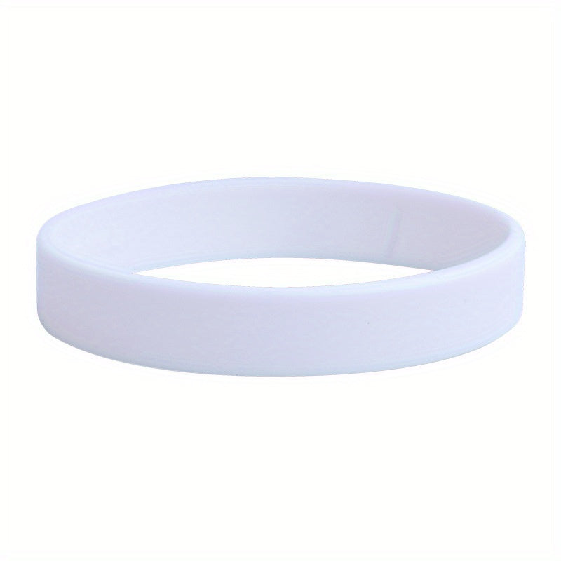 5 Pcs Silicone Bracelet Solid Team Basketball Sports Wristband