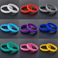 5 Pcs Silicone Bracelet Solid Team Basketball Sports Wristband
