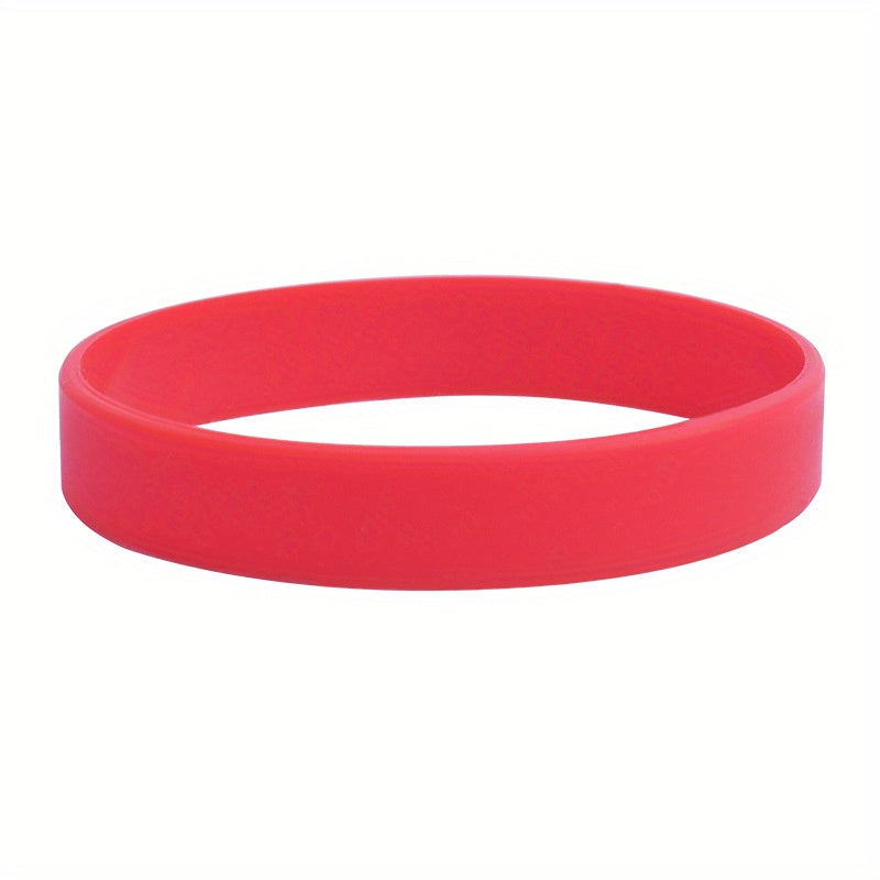 5 Pcs Silicone Bracelet Solid Team Basketball Sports Wristband