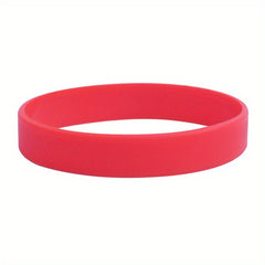 5 Pcs Silicone Bracelet Solid Team Basketball Sports Wristband