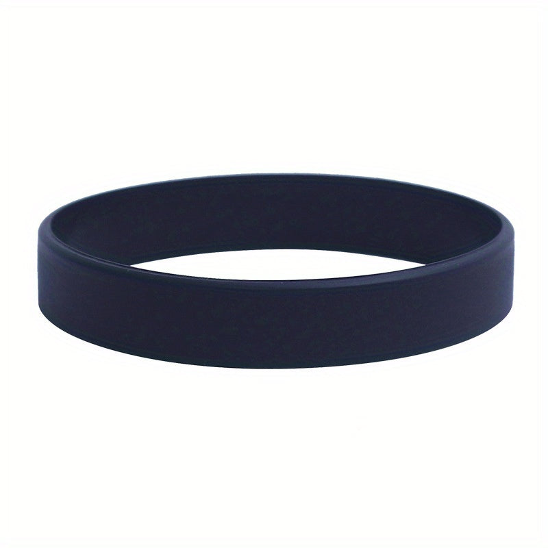 5 Pcs Silicone Bracelet Solid Team Basketball Sports Wristband