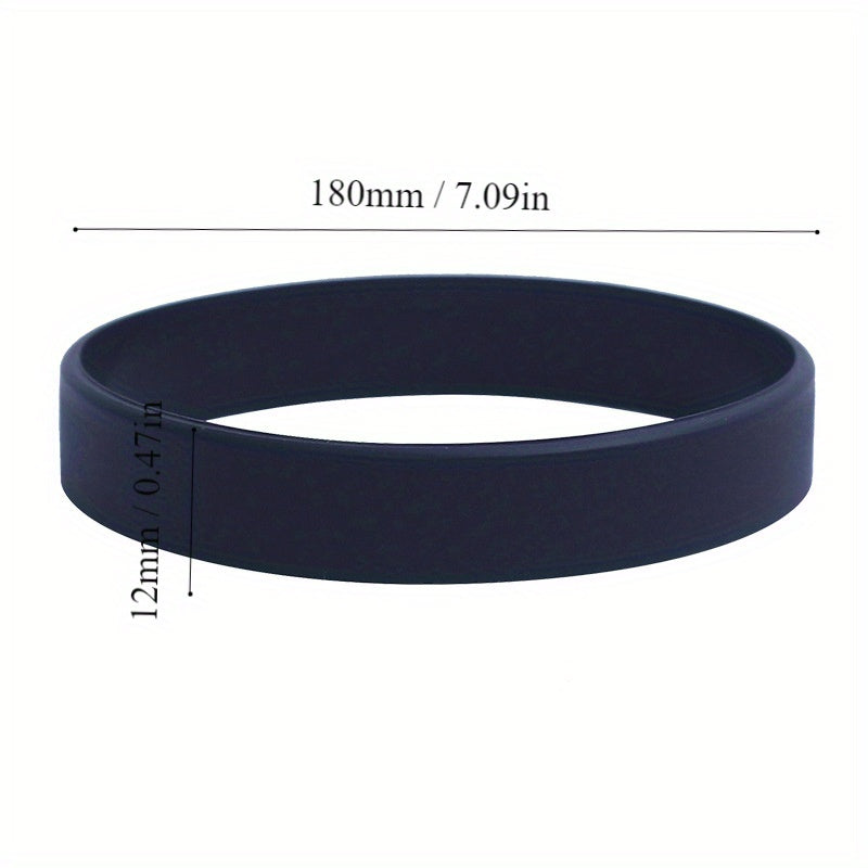 5 Pcs Silicone Bracelet Solid Team Basketball Sports Wristband