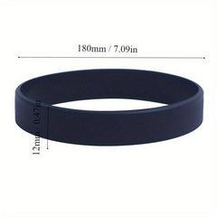 5 Pcs Silicone Bracelet Solid Team Basketball Sports Wristband