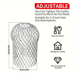 4pcs Gutter Guards Aluminum Strainer Filter Protectors 8 89