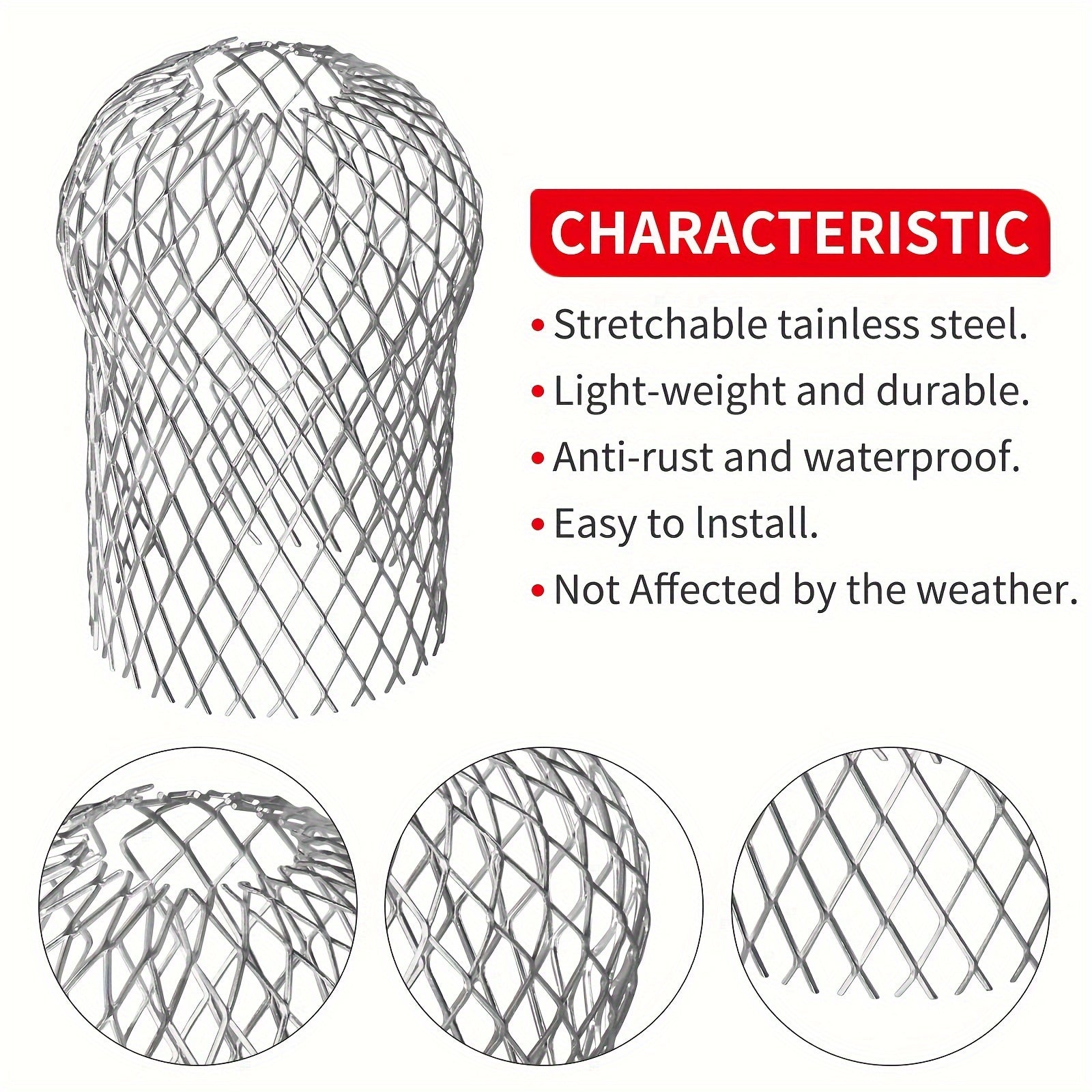 4pcs Gutter Guards Aluminum Strainer Filter Protectors 8 89