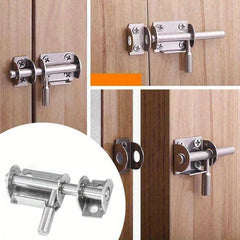 2pcs Stainless Steel Barrel Bolt Sliding Lock Safety Garden Gate Shed Door Latch