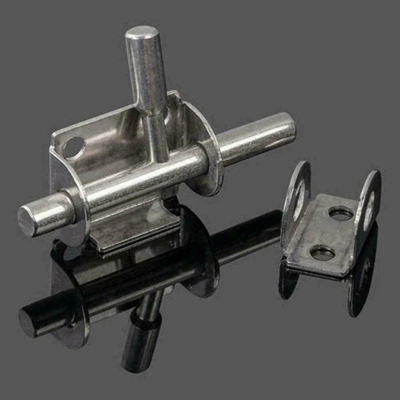 2pcs Stainless Steel Barrel Bolt Sliding Lock Safety Garden Gate Shed Door Latch
