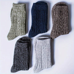 Womens Winter Socks Warm Thick Wool Vintage Crew Socks