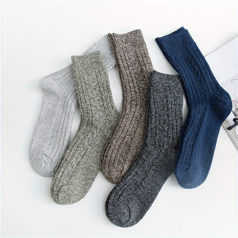 Womens Winter Socks Warm Thick Wool Vintage Crew Socks