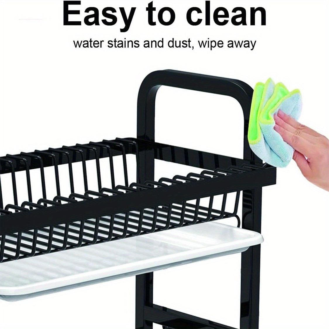 2 Layer Plate Drain Rack Easy To Clean Kitchen Organizer