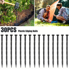 30pcs Landscape Edging Nails Plastic Sturdy Anchoring Spikes Multipurpose Pegs