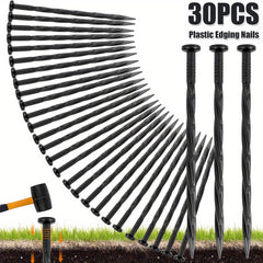 30pcs Landscape Edging Nails Plastic Sturdy Anchoring Spikes Multipurpose Pegs