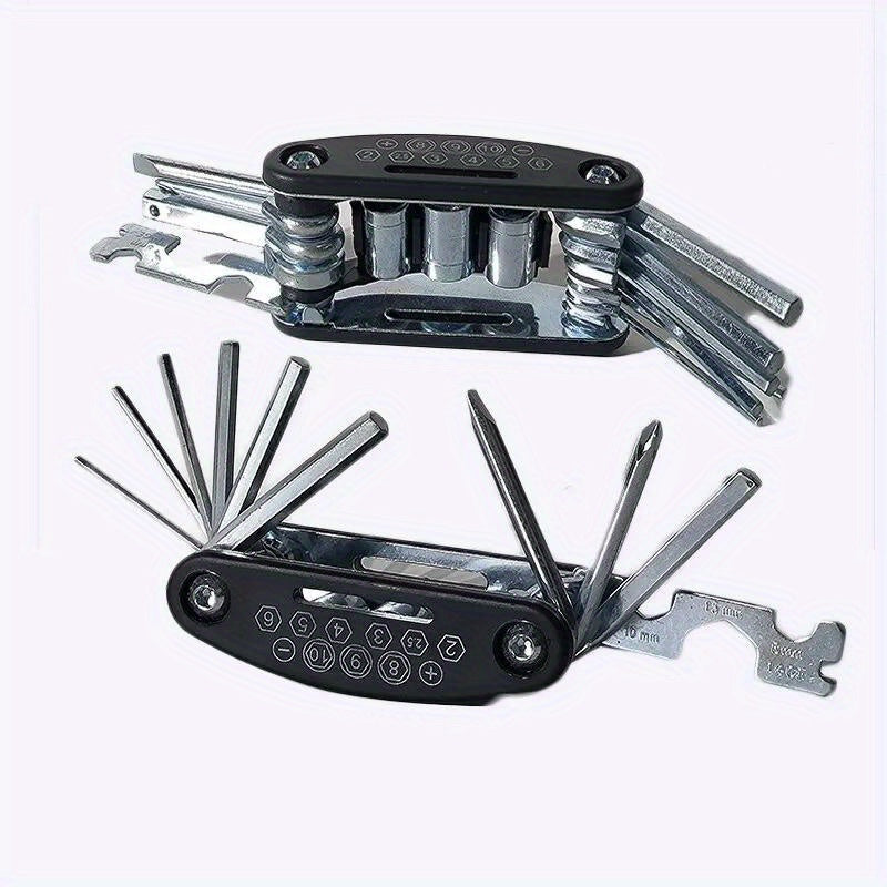 16-In-1 Bike Tool Set Portable Socket Wrench Screwdriver Repair Kit