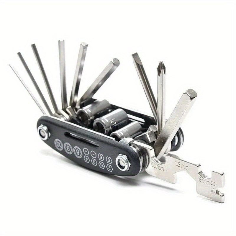 16-In-1 Bike Tool Set Portable Socket Wrench Screwdriver Repair Kit