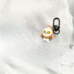 Cartoon Egg Doll Keychain Colorful Glossy Key Ring Pendant