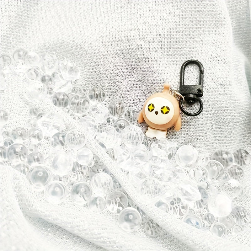 Cartoon Egg Doll Keychain Colorful Glossy Key Ring Pendant