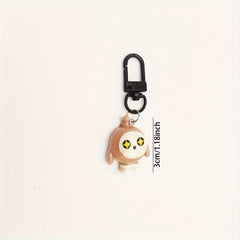 Cartoon Egg Doll Keychain Colorful Glossy Key Ring Pendant