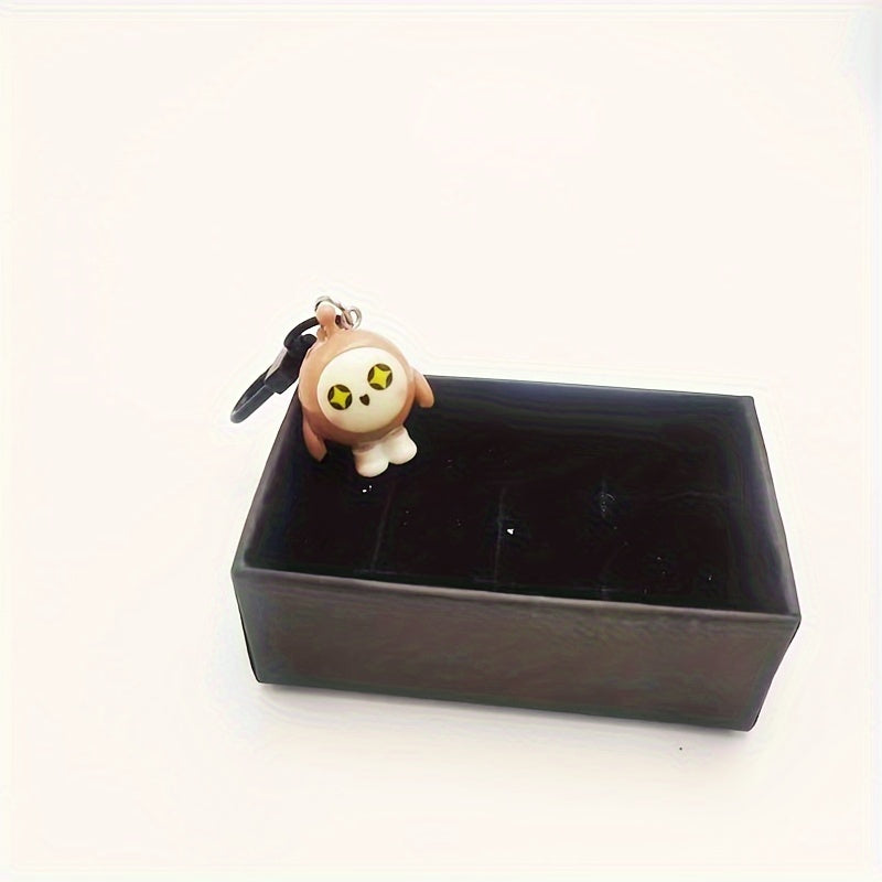Cartoon Egg Doll Keychain Colorful Glossy Key Ring Pendant
