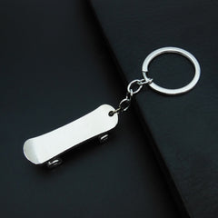 Metal Mini Skateboard Keychain Pendant Hanging Decoration