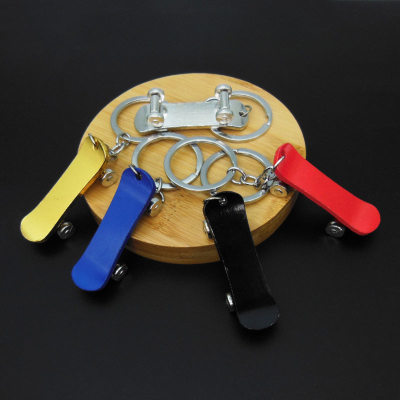Metal Mini Skateboard Keychain Pendant Hanging Decoration