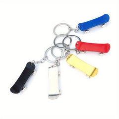 Metal Mini Skateboard Keychain Pendant Hanging Decoration