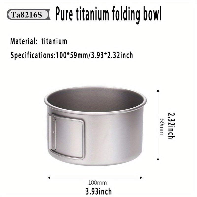 Titanium Camping Bowl Lightweight Bowl for Picnic
