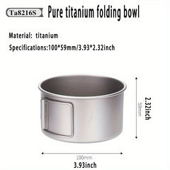 Titanium Camping Bowl Lightweight Bowl for Picnic