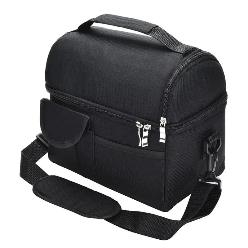 Large Insulated Lunch Box Leak-proof Cooler Bag Dual Compartment Lunch Tote Bag